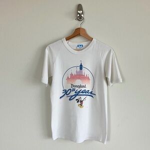 Disneyland 30th Year Anniversary White Tee  Size Small